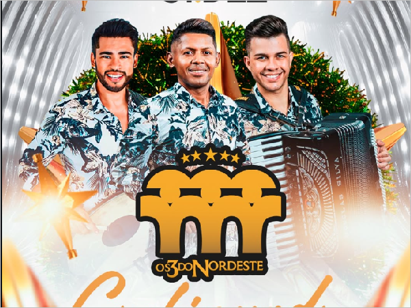 Réveillon em Areial terá atração especial com Os 3 do Nordeste e Banda Cavaleiros do Forró!