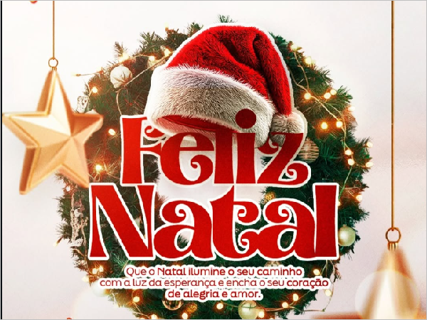 Prefeitura Municipal de Areial deseja um Feliz Natal aos areialenses